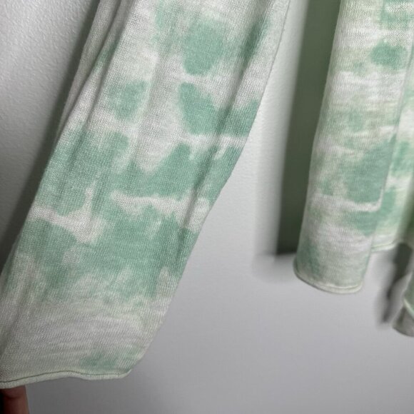 NWT Chicos Zenergy Cardigan Tie Dye Penelope Mint Seaglass Tie Front Large - Picture 3 of 9